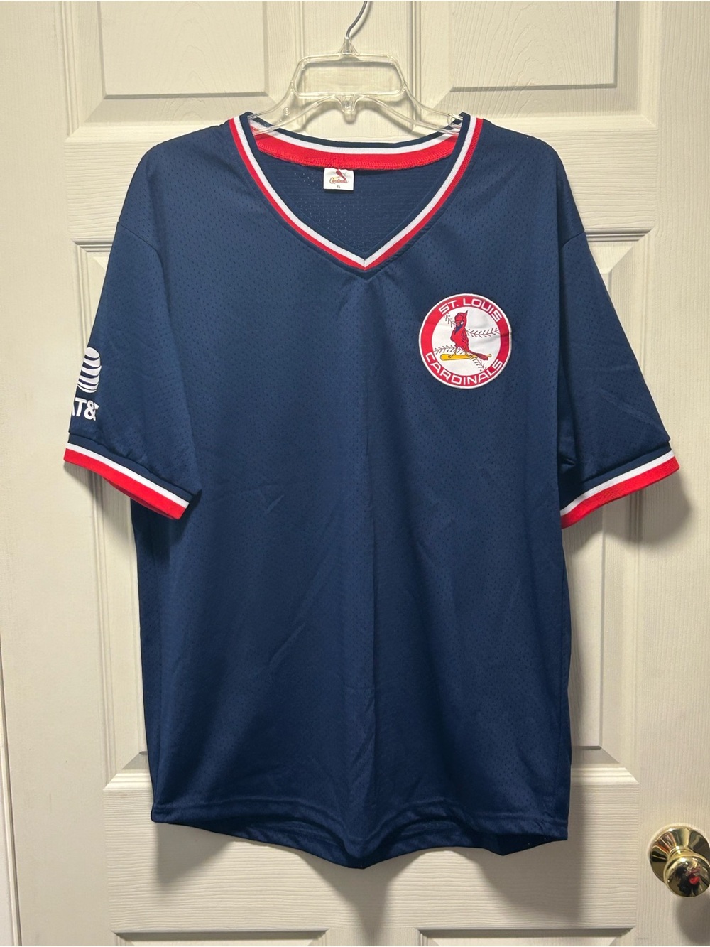 St Louis Cardinals Jersey Retro Stadium Giveaway Blue Short Sleeve Men XL